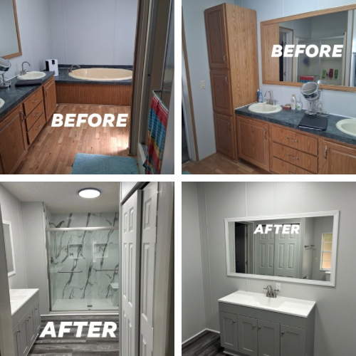 BATHROOM REMODEL - BEFORE AND AFTER
